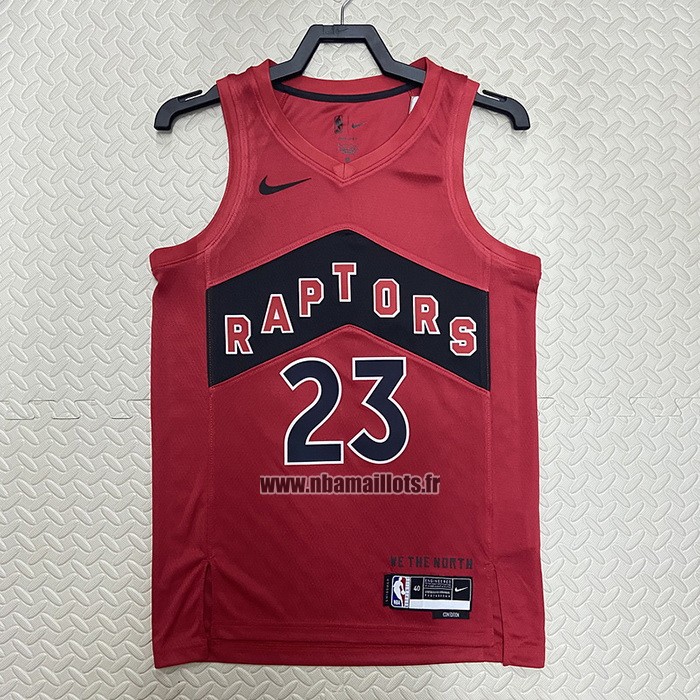 Maillot Tornto Raptors Fred Vanvleet NO 23 Icon 2022-23 Rouge
